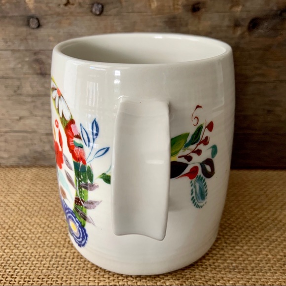 Anthropologie•NWOT/RETIRED•Starla Halfmann•Floral Letter/Initial D Mug•14 fl oz - Picture 2 of 8
